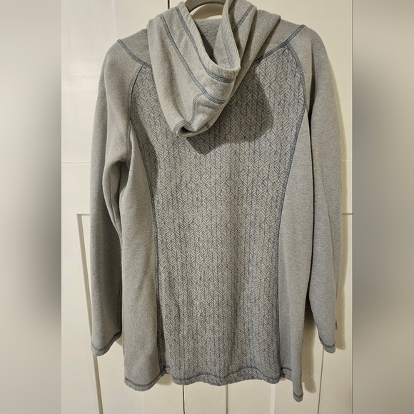 Prana Gray Women's Long Sweatshirt Light Blue Grey Large - Picture 7 of 10
